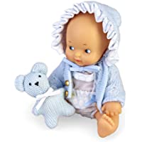 los Barriguitas- Set de bebé con ropita Azul y Mascota de Punto (Famosa 700015697)